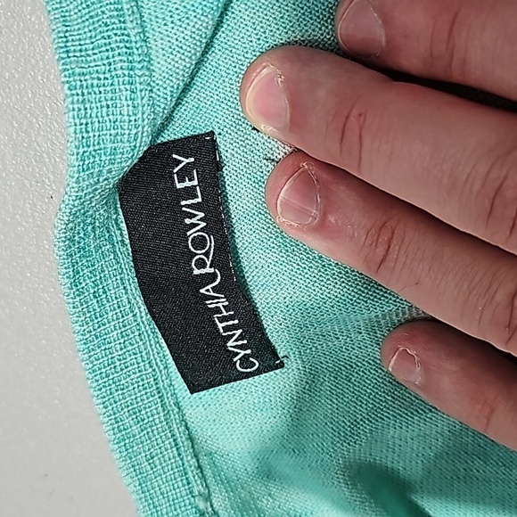Cynthia Rowley medium teal long sleeve shirt - Picture 6 of 6
